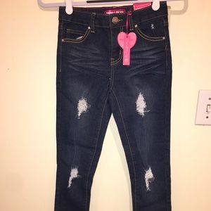 BNWT PinkLatte girls stretch distressed jeans - size 12